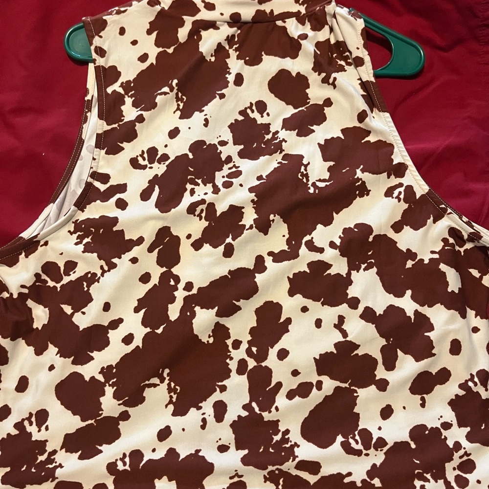 Cow print top
